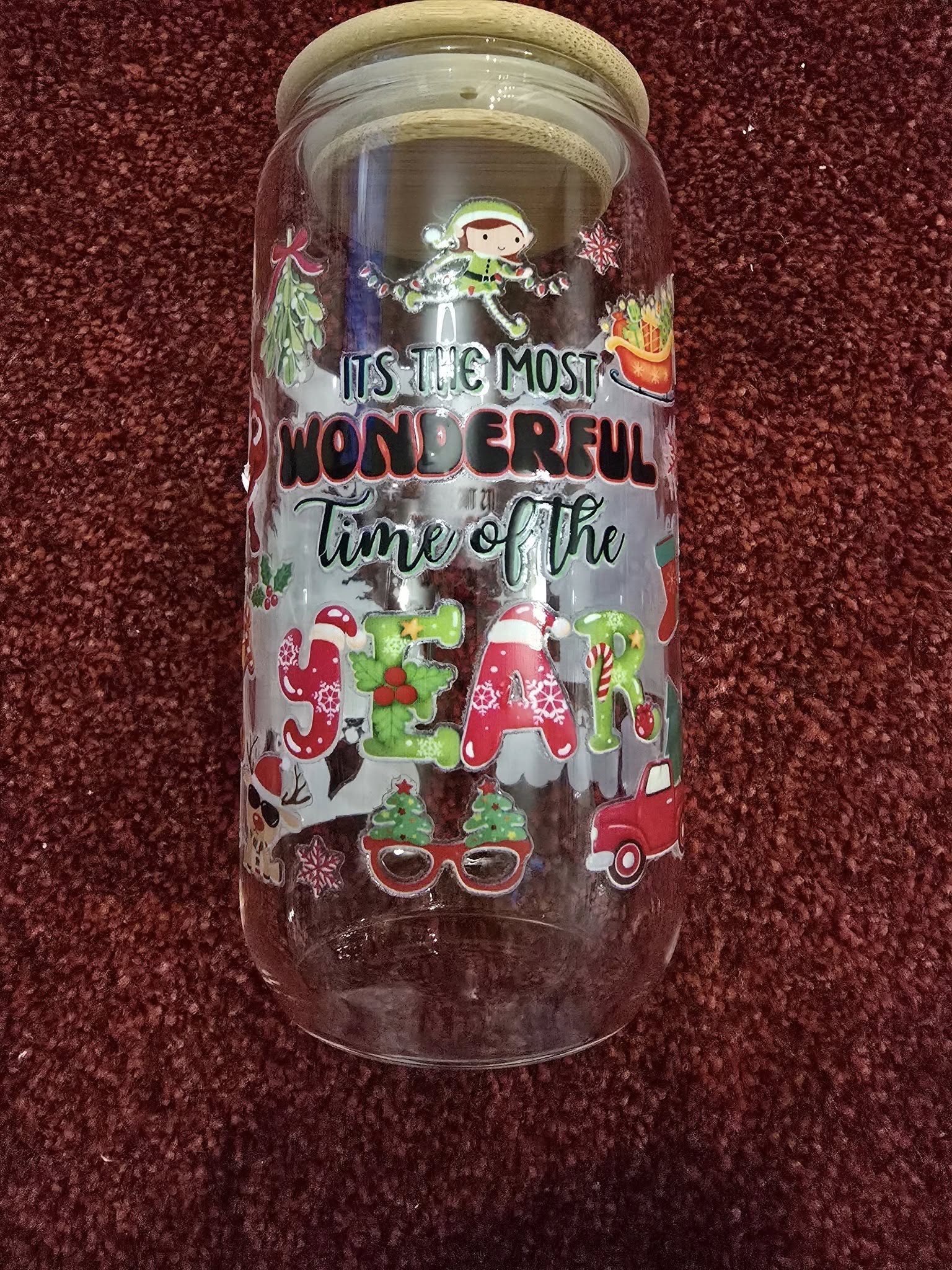 Straw glass cups with lid